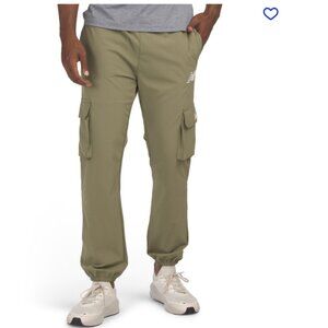 NEW NEW BALANCE Stretch Ripstop Joggers in Olivine for man 725v2m1